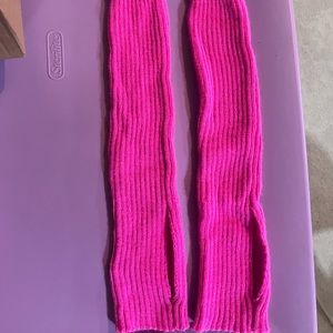Barbie pink leg warmers